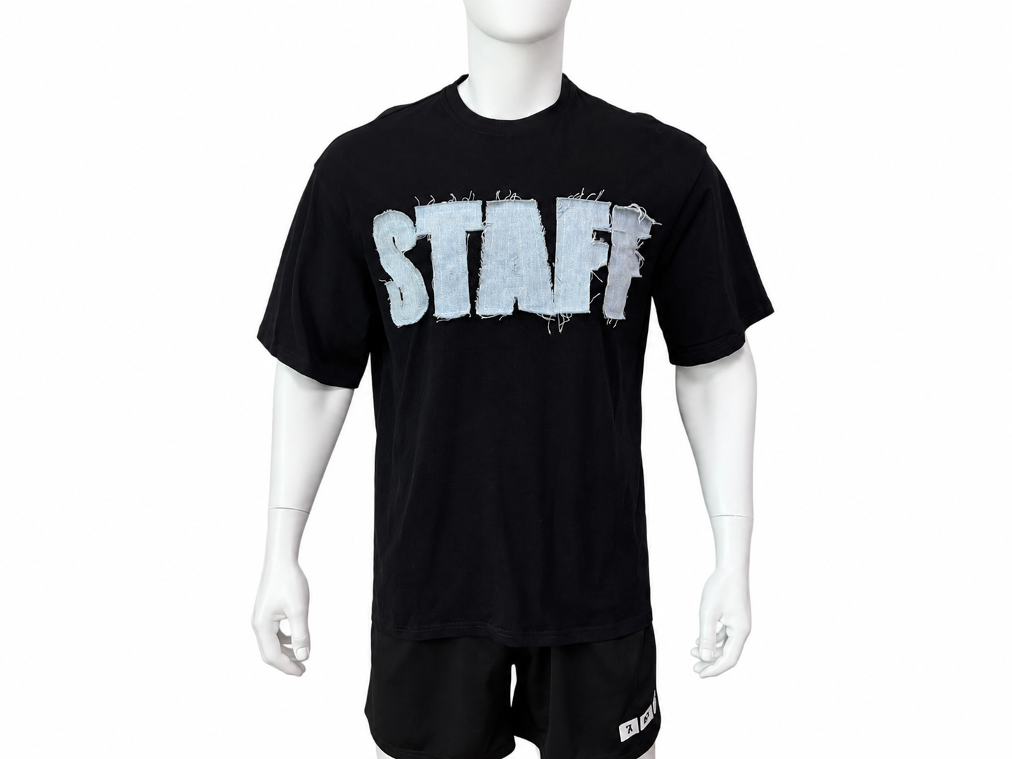 Denim Appliqué Graphic T-Shirt