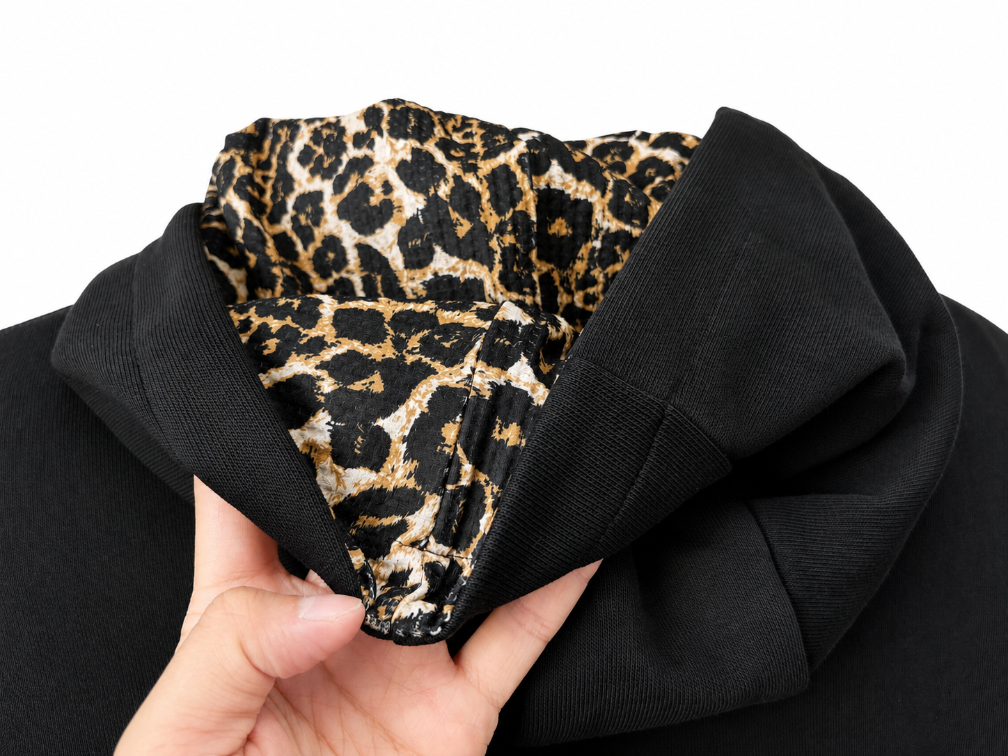 Leopard Print Zip-Up Hooded Set