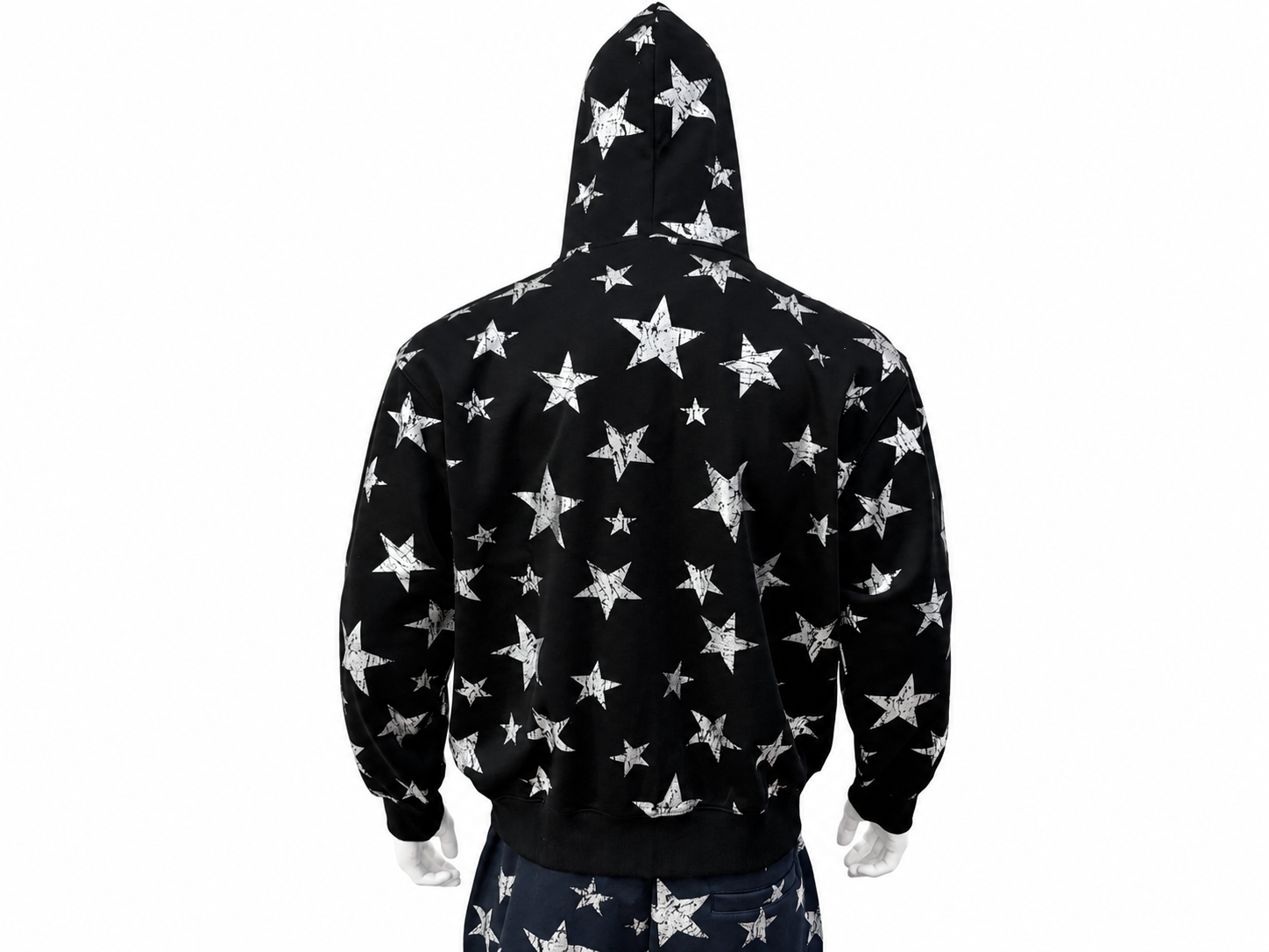 All-Over Star Print Zip-Up Hoodie Set