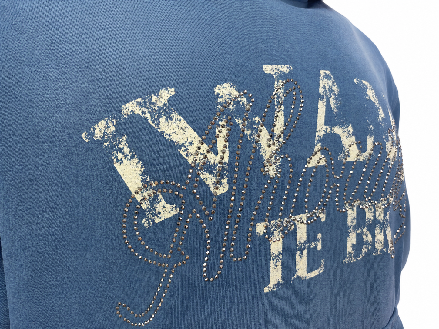 Vintage Acid Wash Studded Hoodie