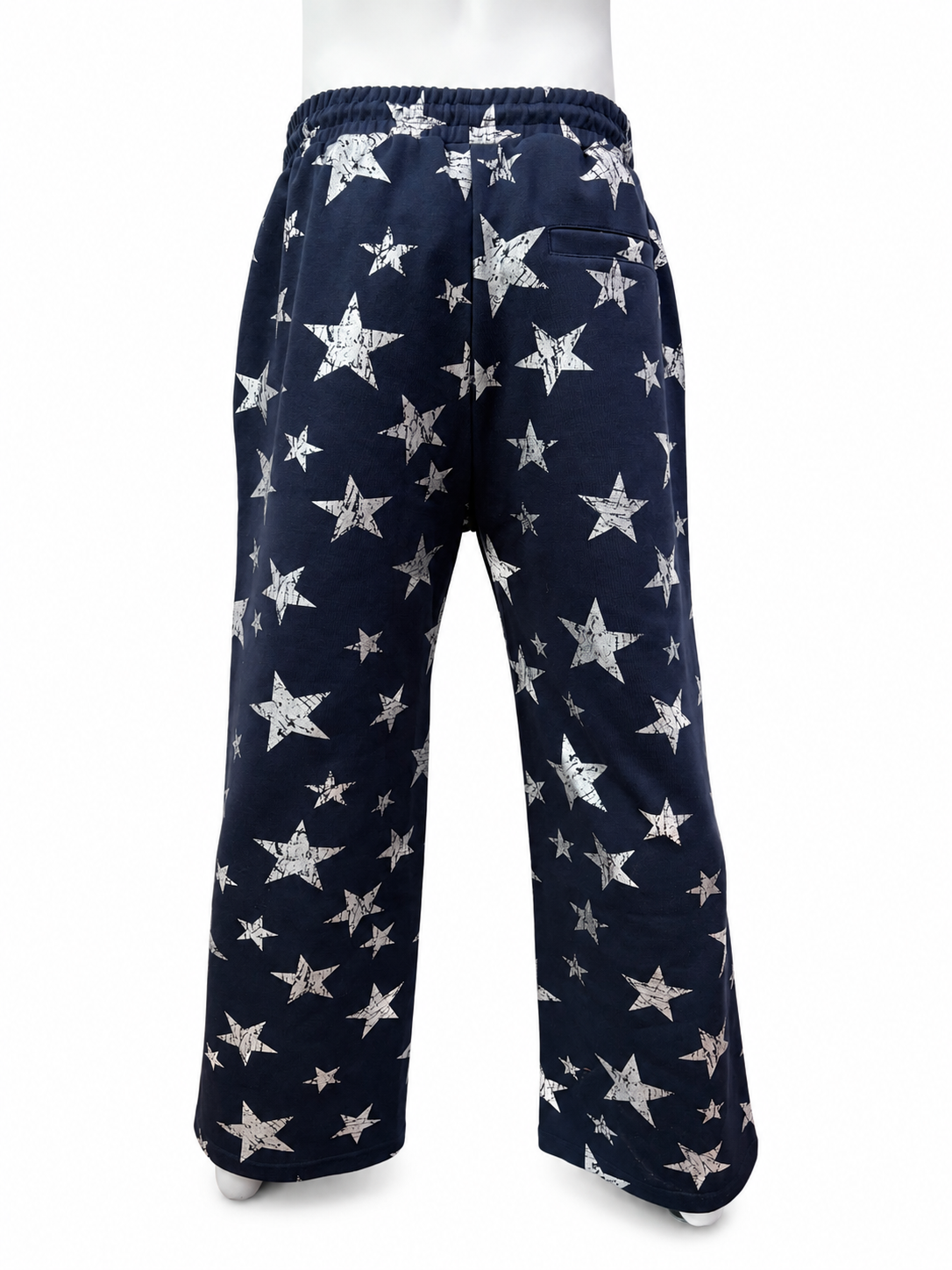 All-Over Star Print Wide-Leg Sweatpants