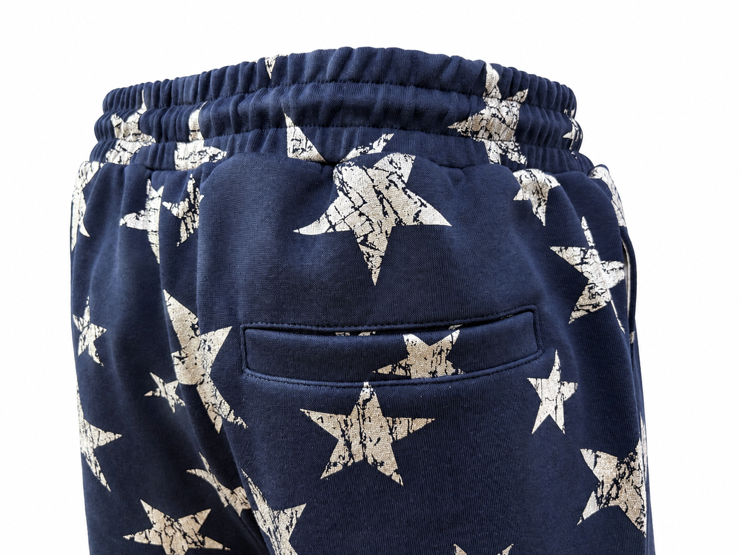 All-Over Star Print Wide-Leg Sweatpants