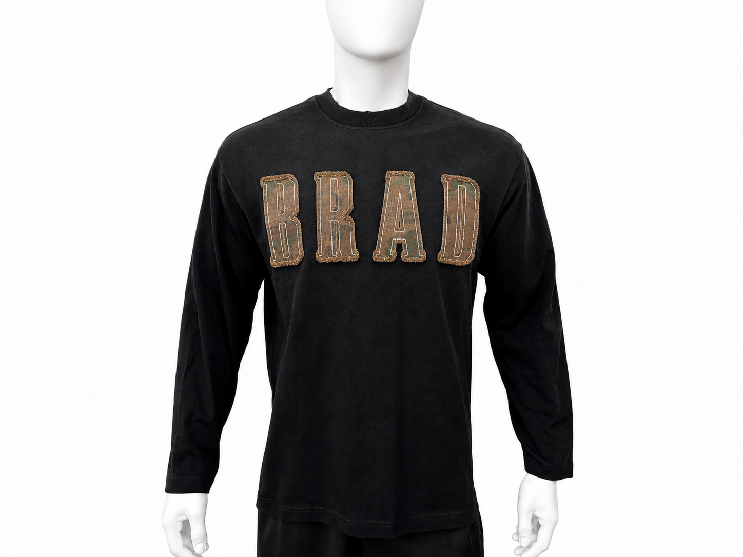 Raw-edge Applique Long Sleeves