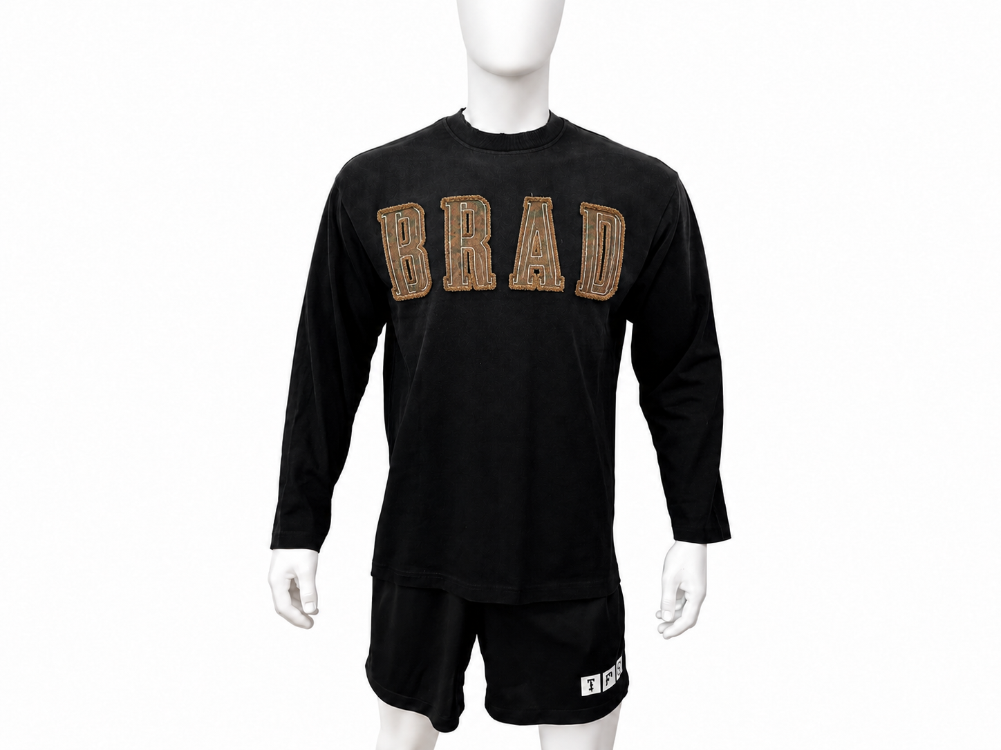 Raw-edge Applique Long Sleeves