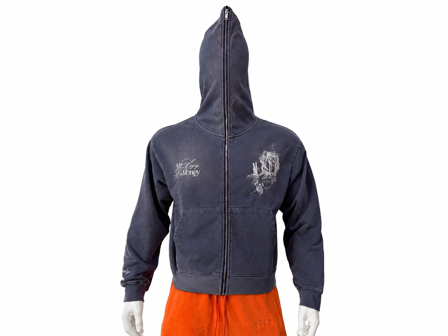Vintage-Wash Full-Zip Hoodie