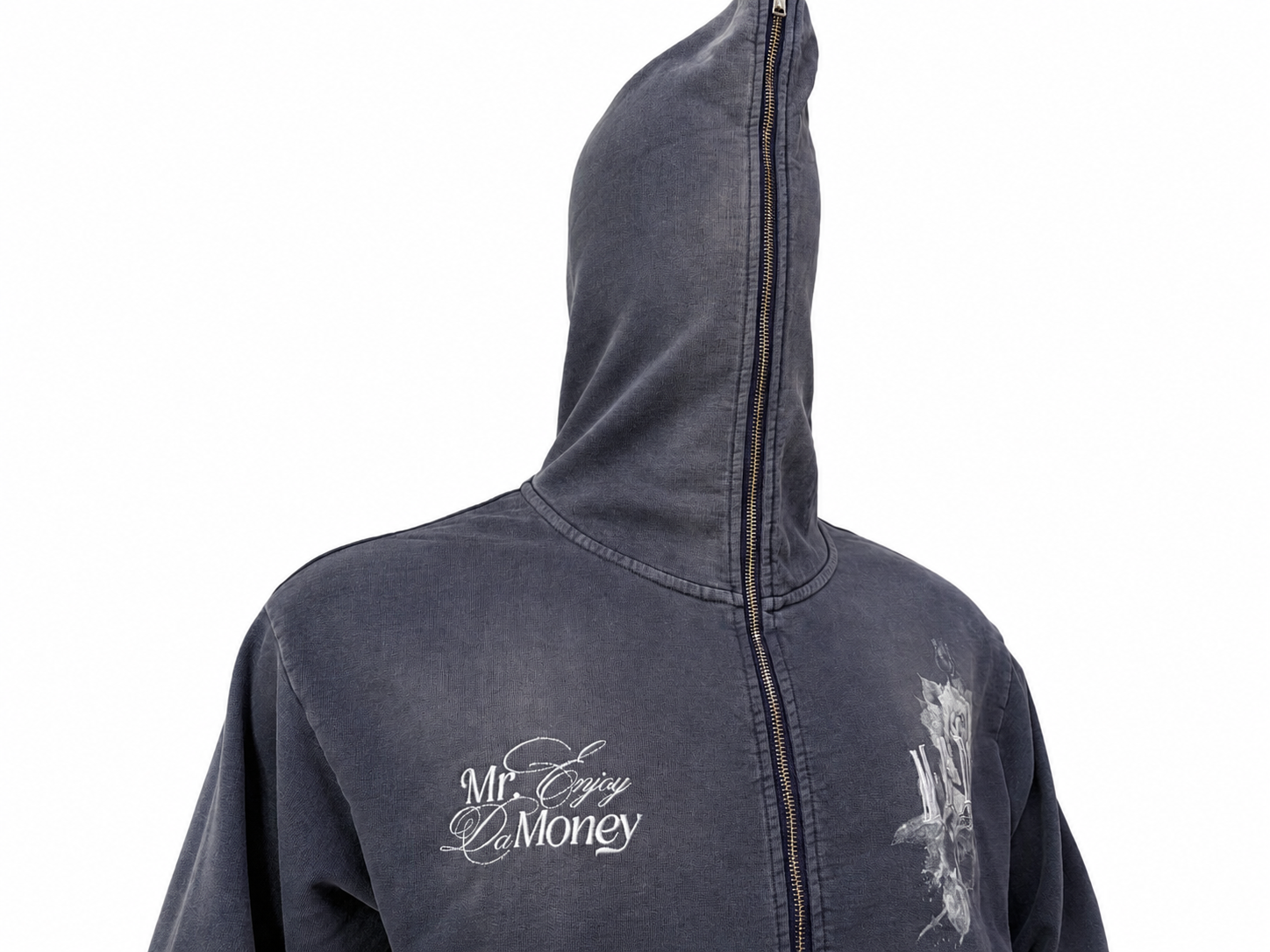 Vintage-Wash Full-Zip Hoodie