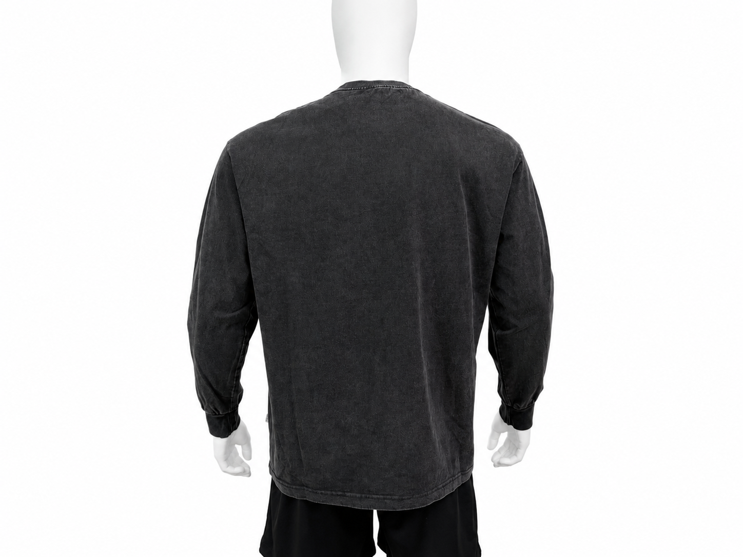 Vintage-Wash Tape Graphic Long Sleeve T-Shirt