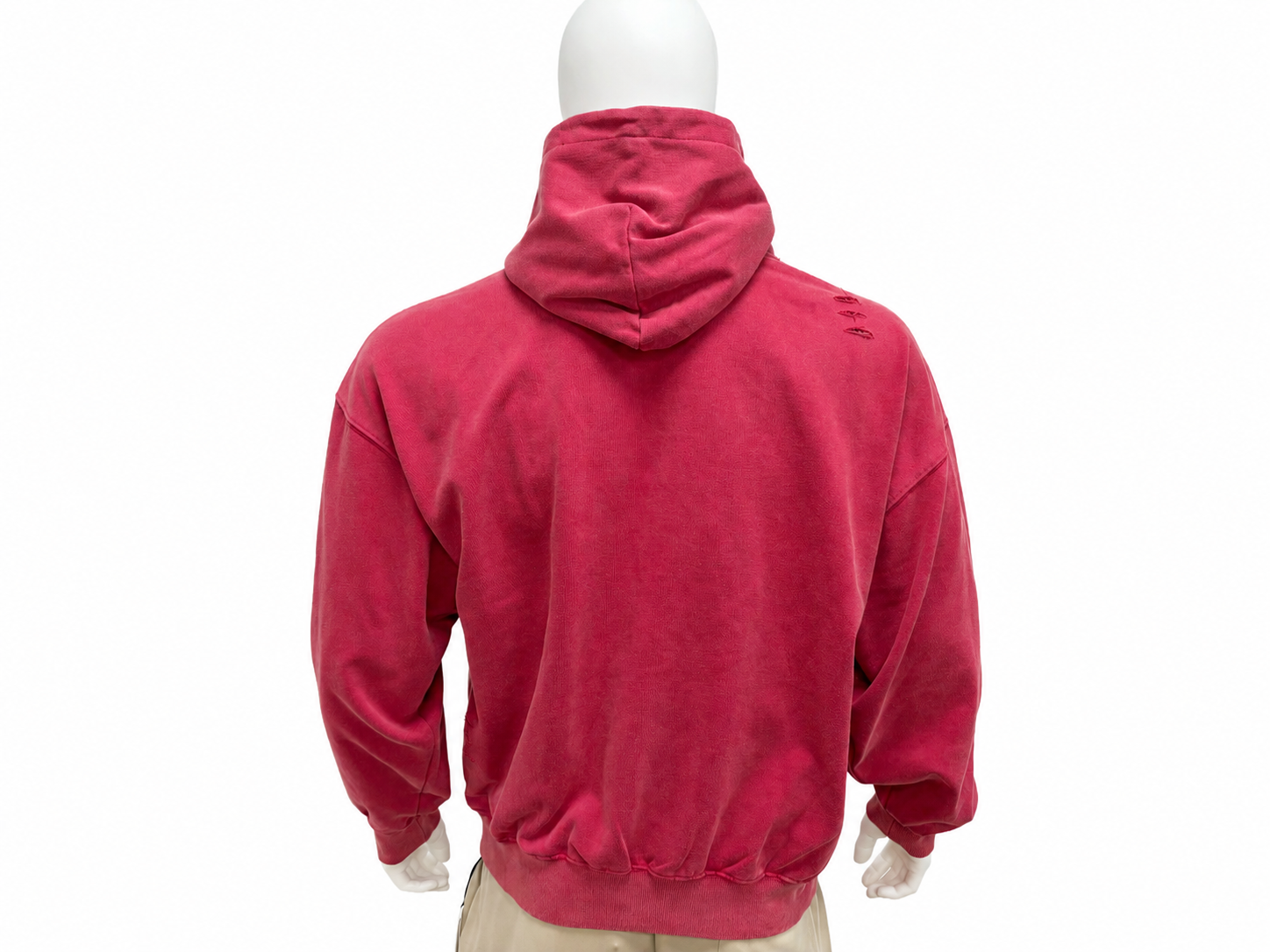 Vintage-Wash Distressed Graphic Hoodie