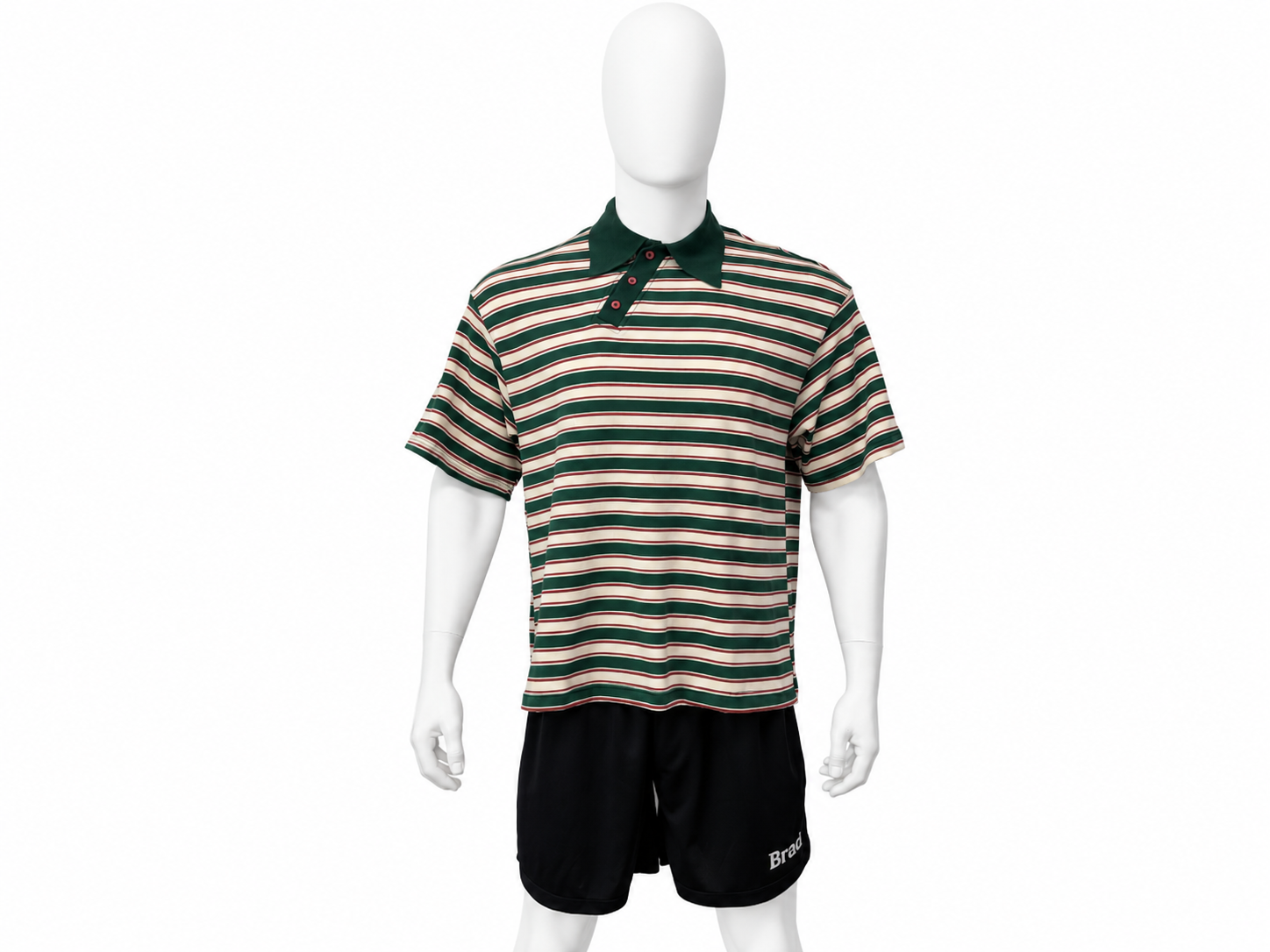 Striped Short Sleeve Polo Shirt