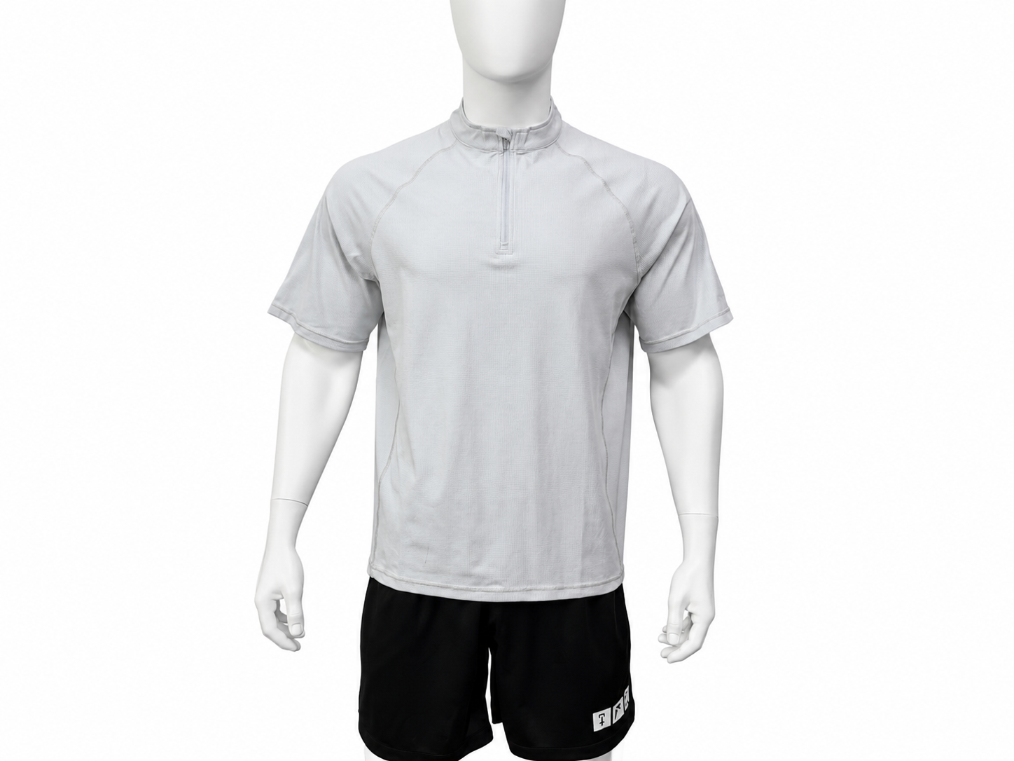 Quarter-Zip Mock Neck Sports T-Shirt