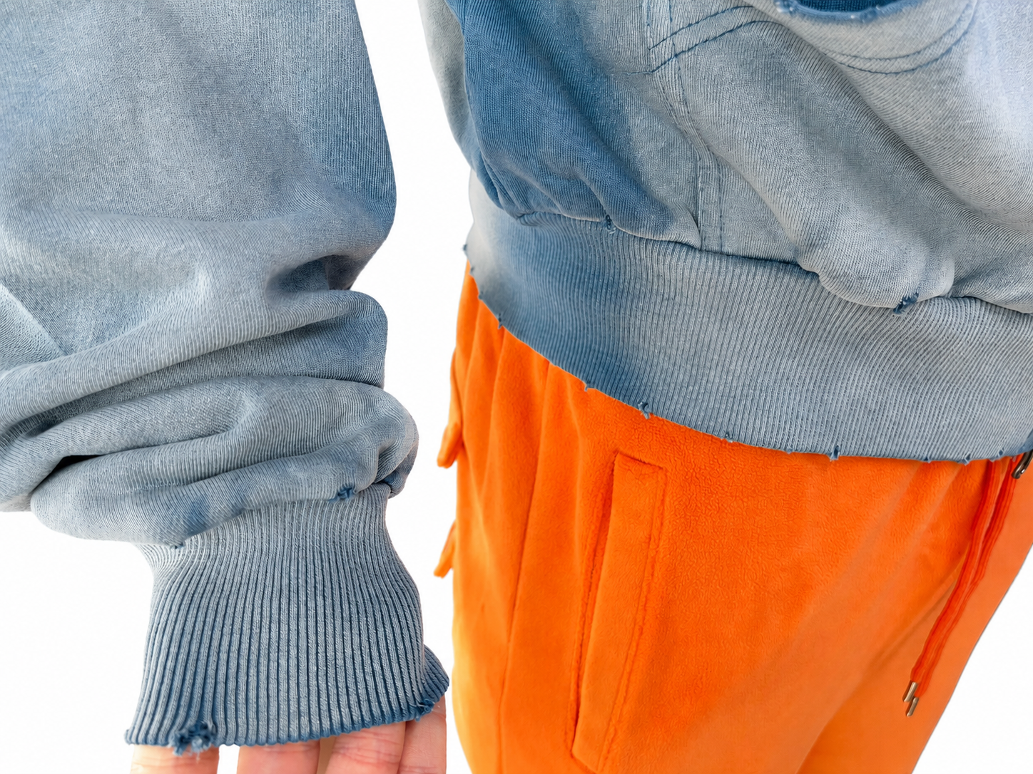 Vintage-Wash Patch Zip-Up Hoodie