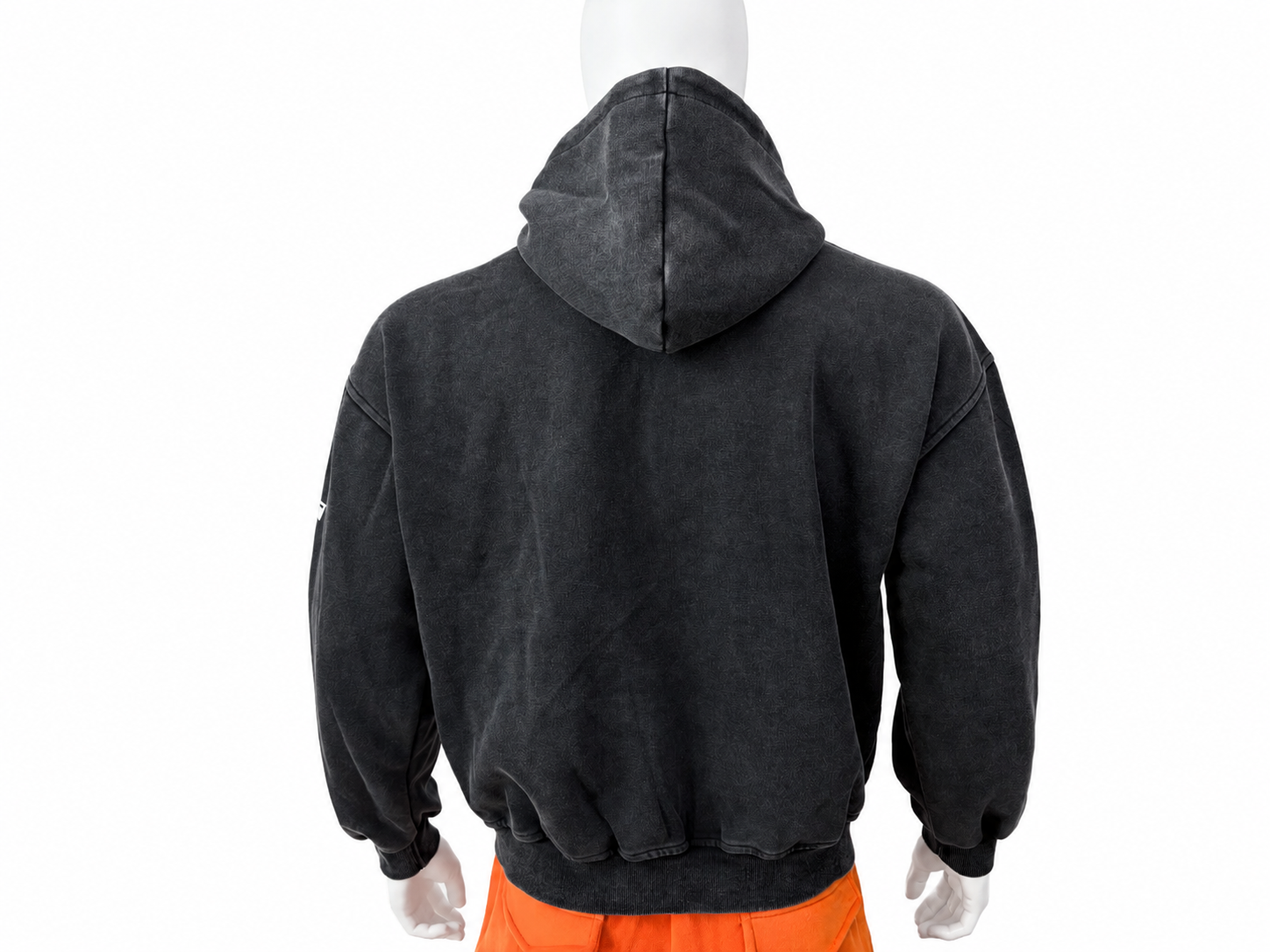 Appliqué Embroidery Vintage-Wash Zip Hoodie