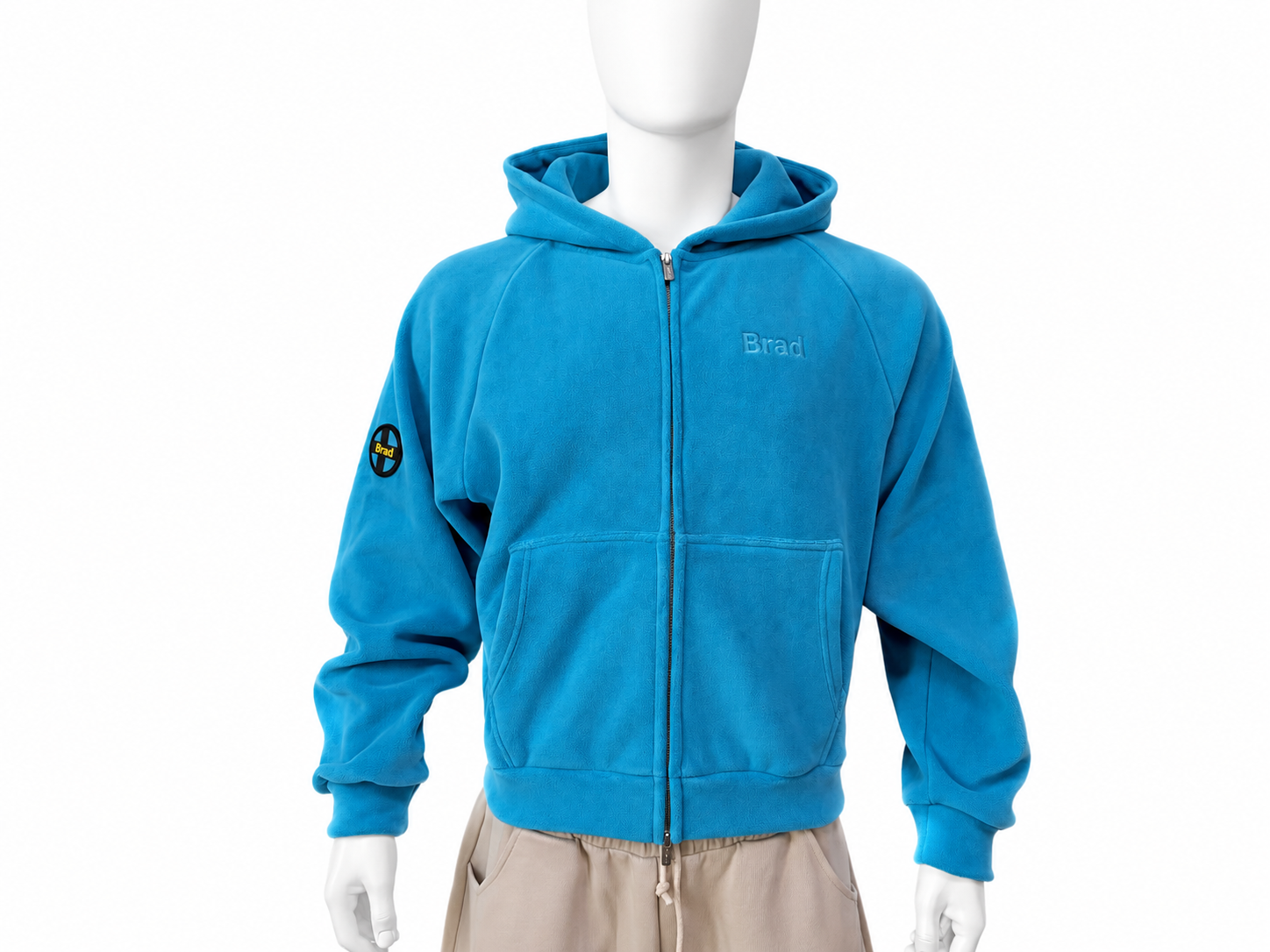 Embroidery Concealed-Zip Hoodie