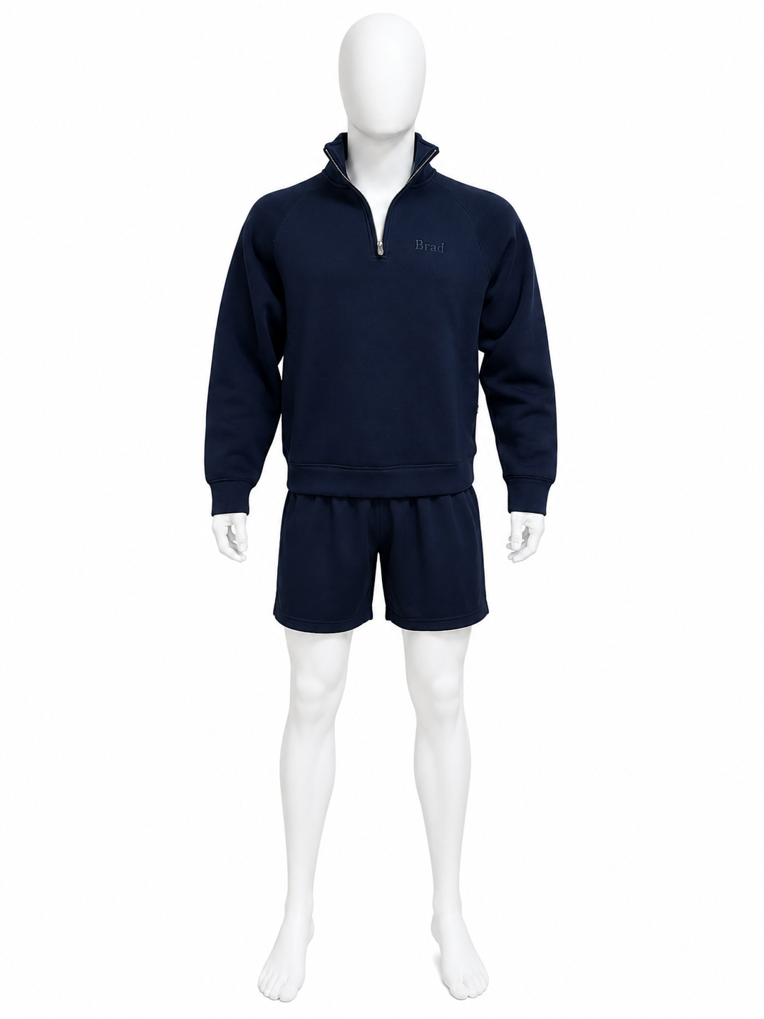 Quarter-Zip Sweatshirt & Shorts Set