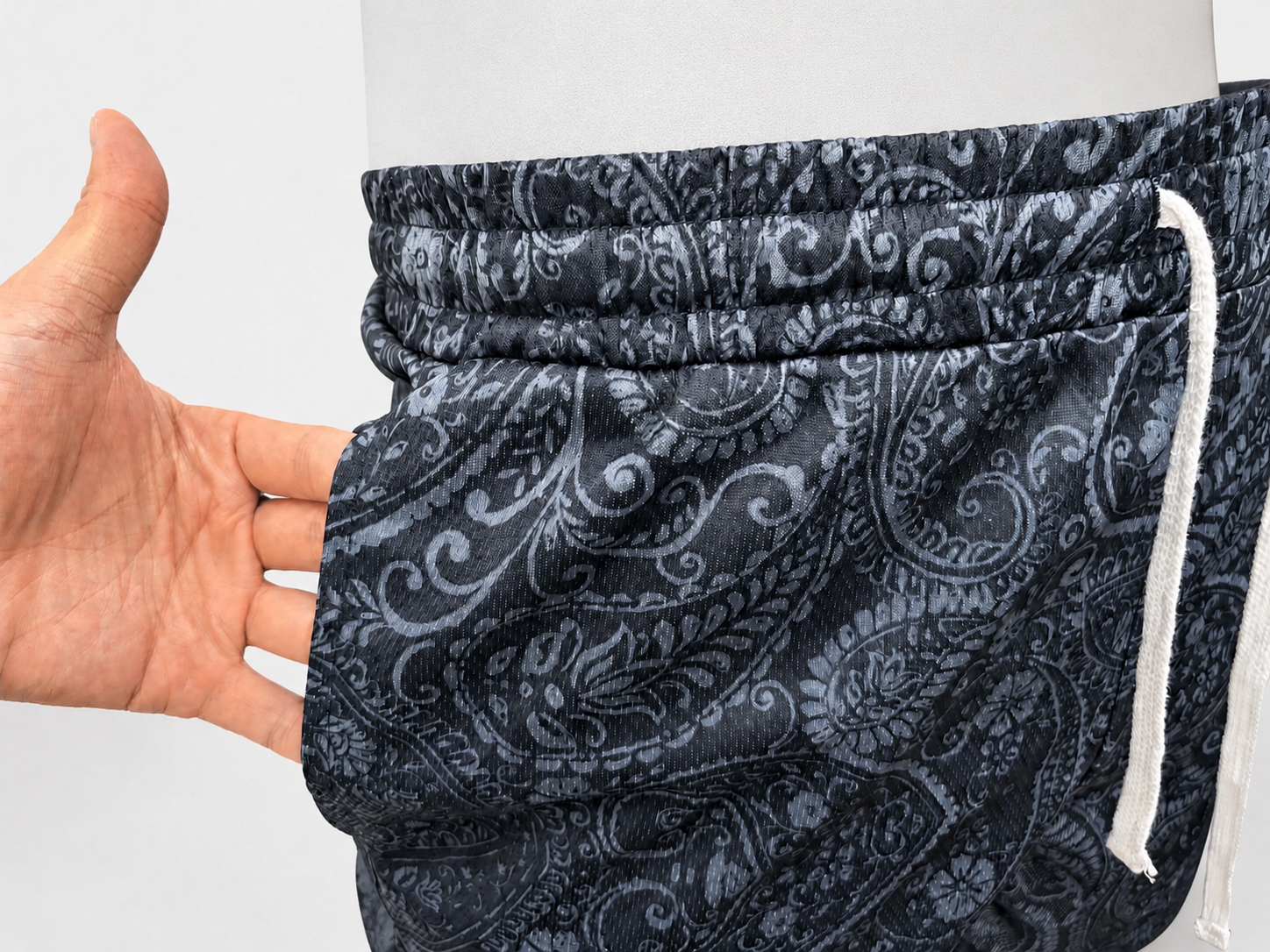 Paisley Print Quick-Dry Beach Shorts