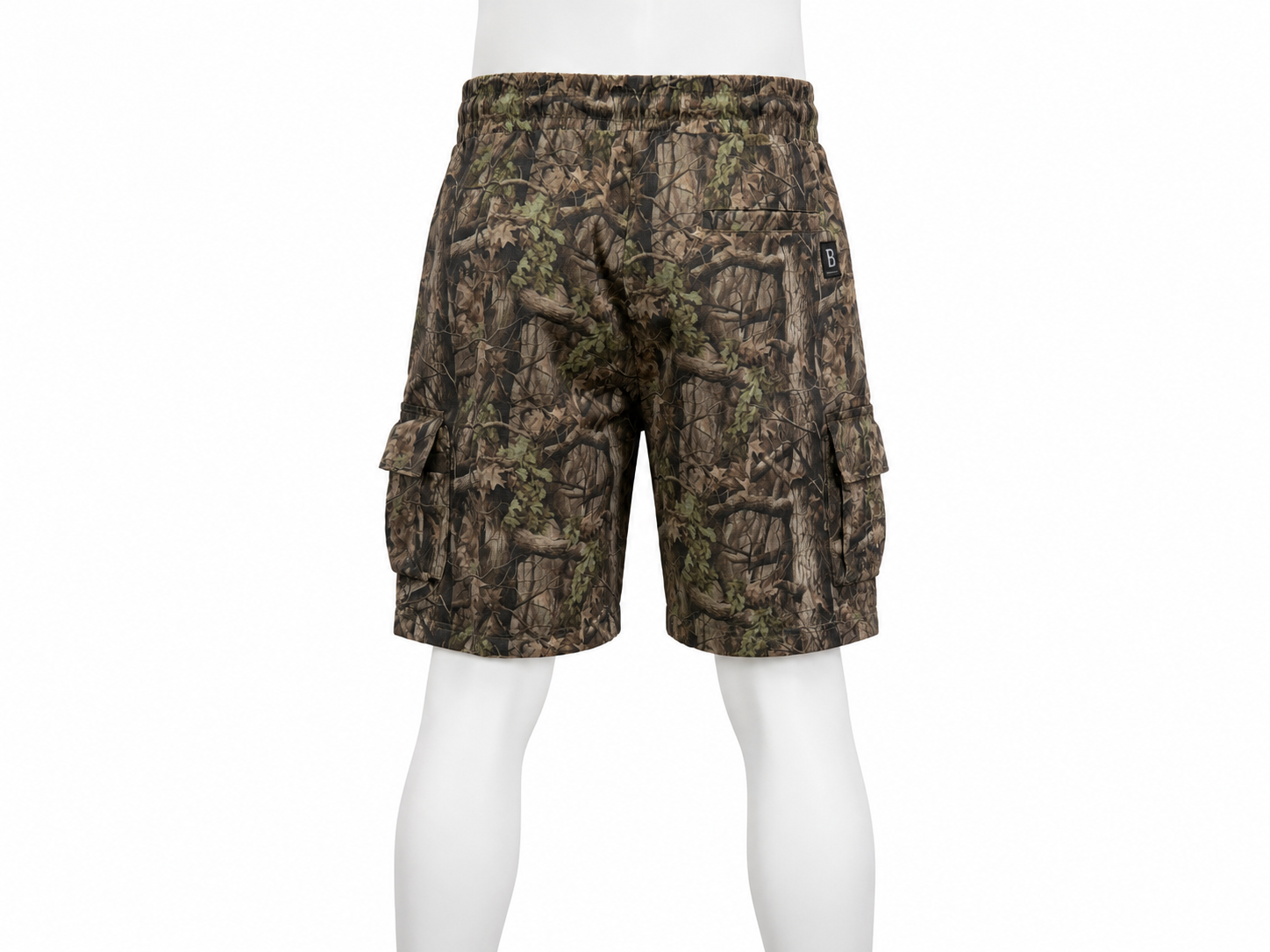 Camo Cargo Drawstring Shorts
