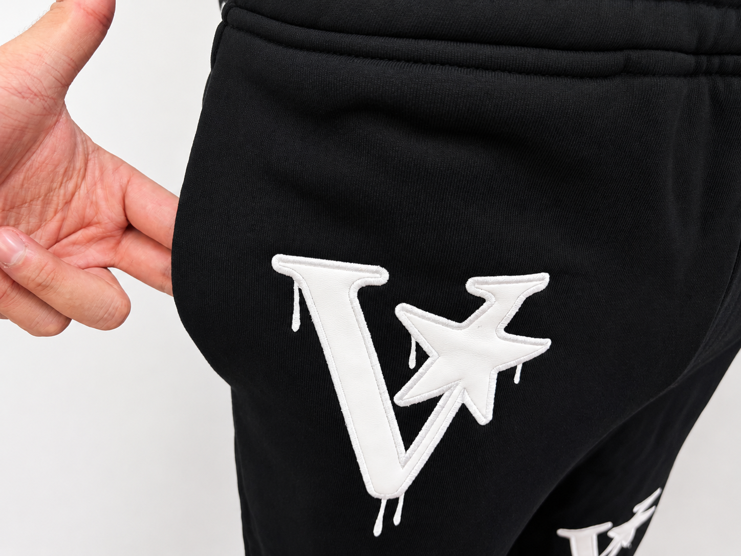 Heavyweight Straight-Leg Appliqué Embroidery Sweatpants