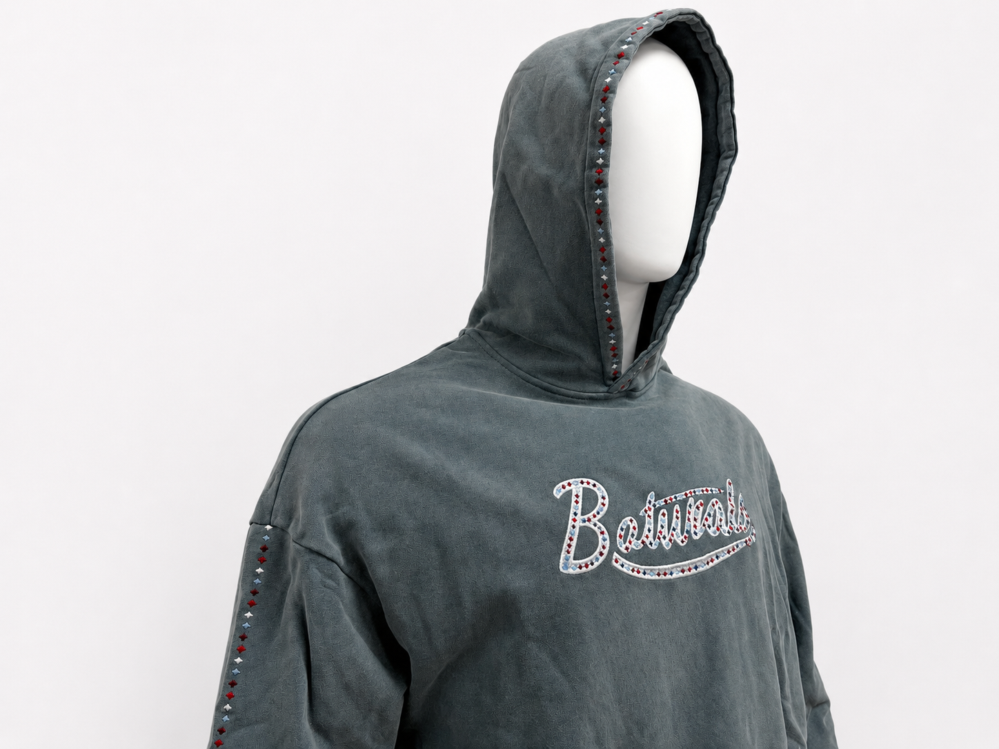Custom Vintage Wash Embroidered Hoodie