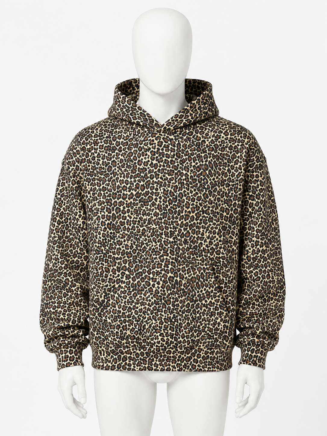 Oversized Leopard Print Hoodie