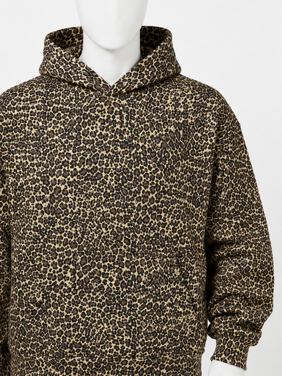 Oversized Leopard Print Hoodie