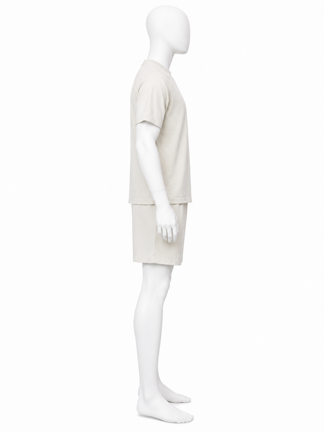 Cream T-Shirt & Shorts Casual Set