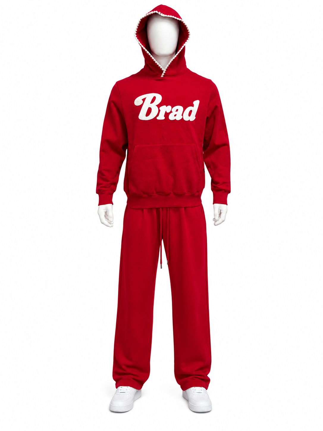 Specialty Embroidered Red Sweatsuit