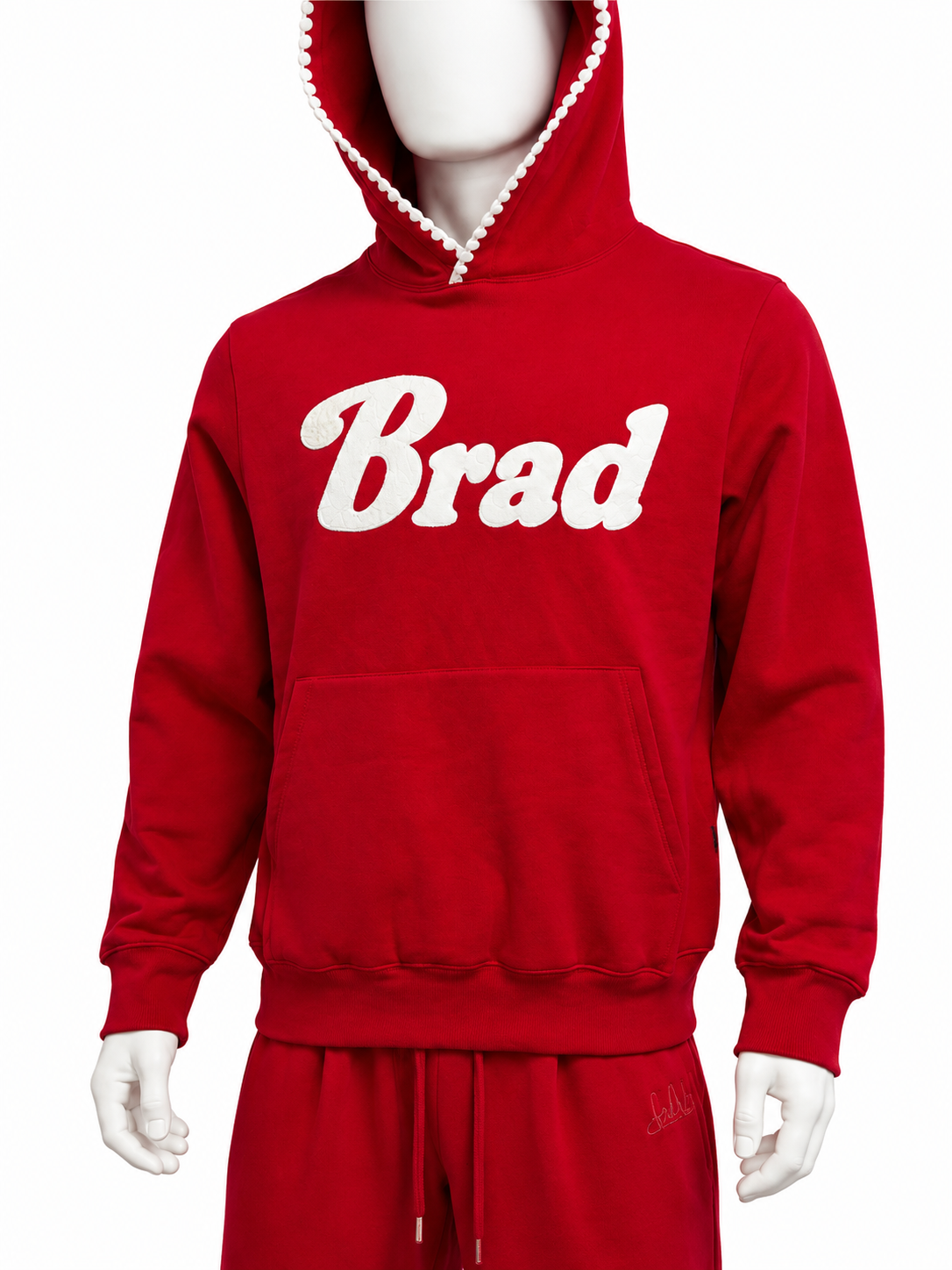 Specialty Embroidered Red Sweatsuit
