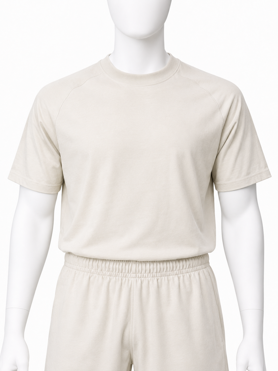 Cream T-Shirt & Shorts Casual Set