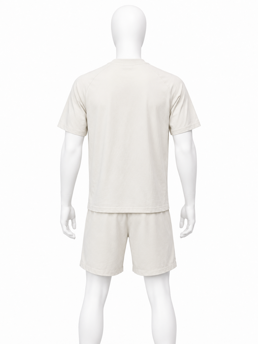 Cream T-Shirt & Shorts Casual Set
