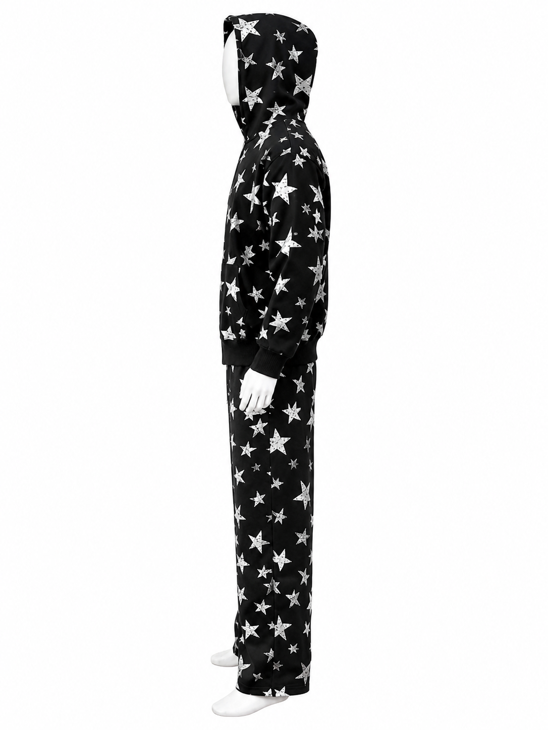 Star Print Zip-Up Sweatsuit