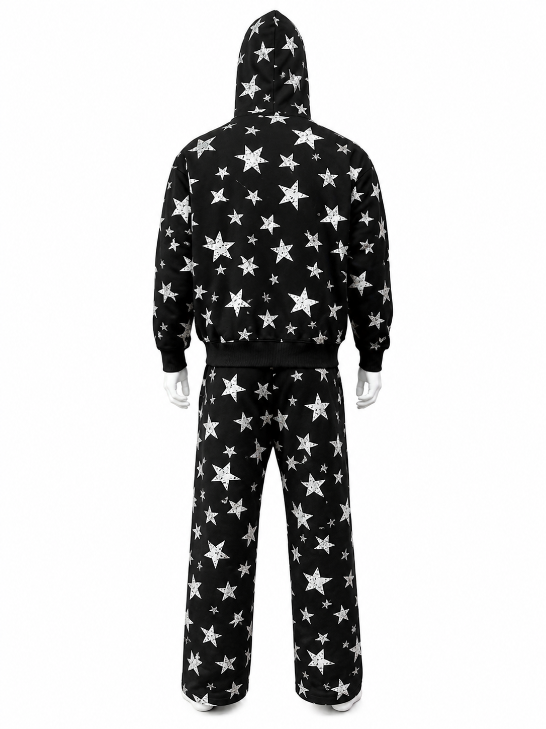 Star Print Zip-Up Sweatsuit