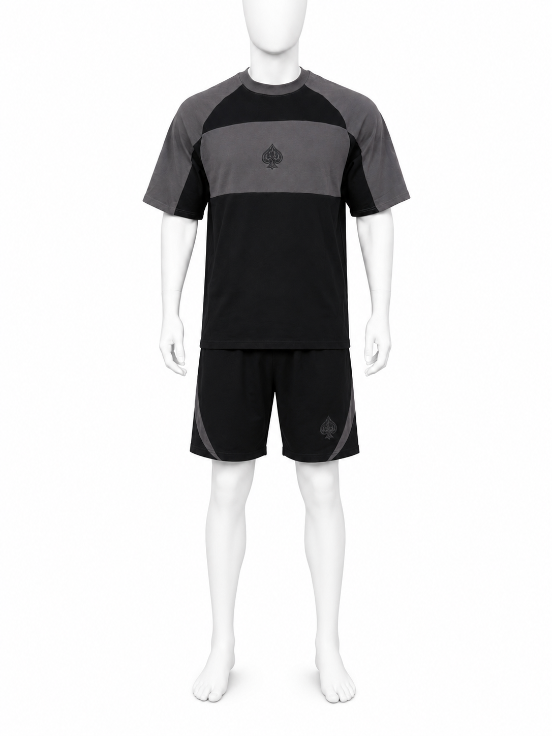 Color-Block Raglan T-Shirt & Shorts Set