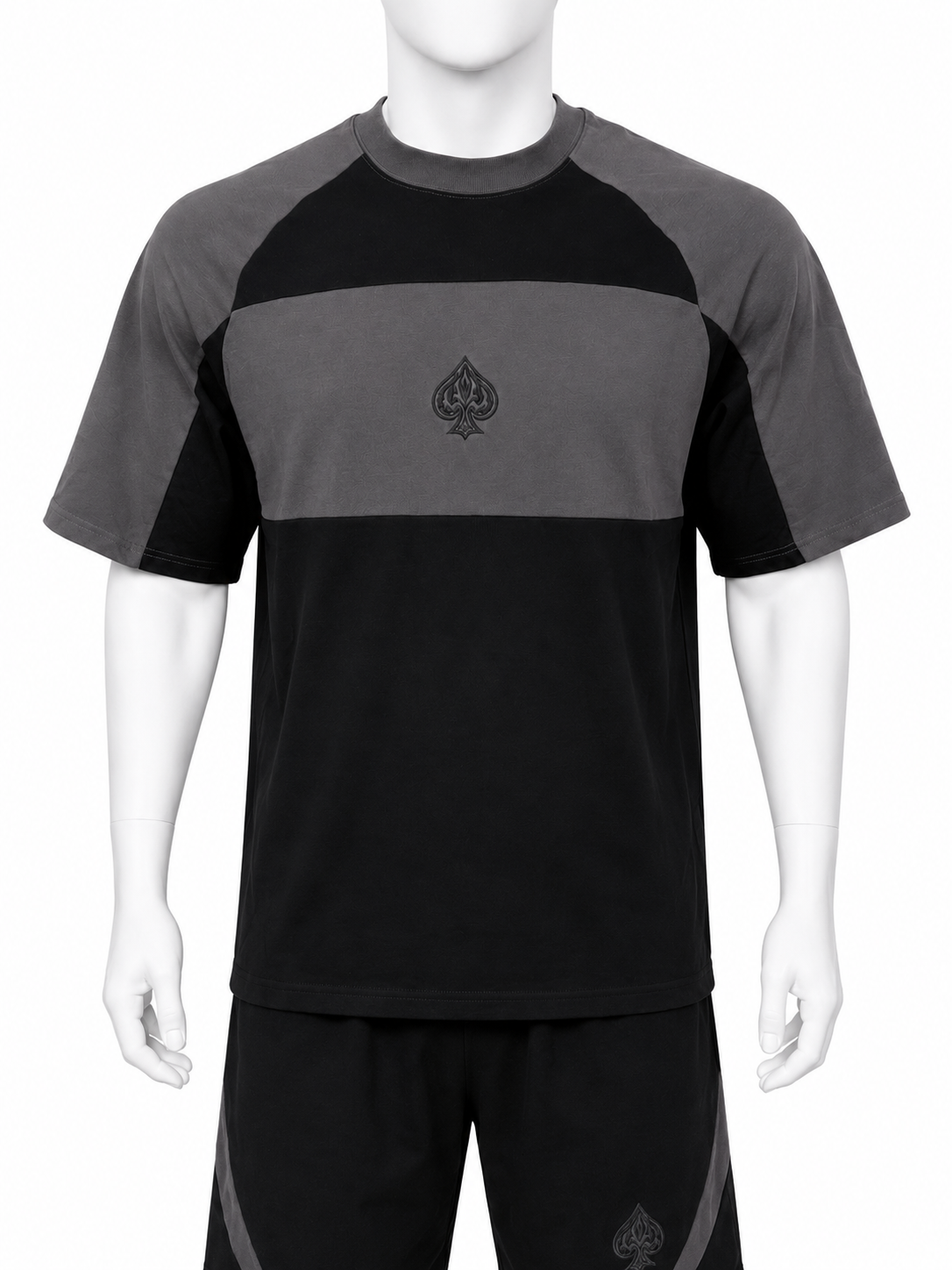 Color-Block Raglan T-Shirt & Shorts Set