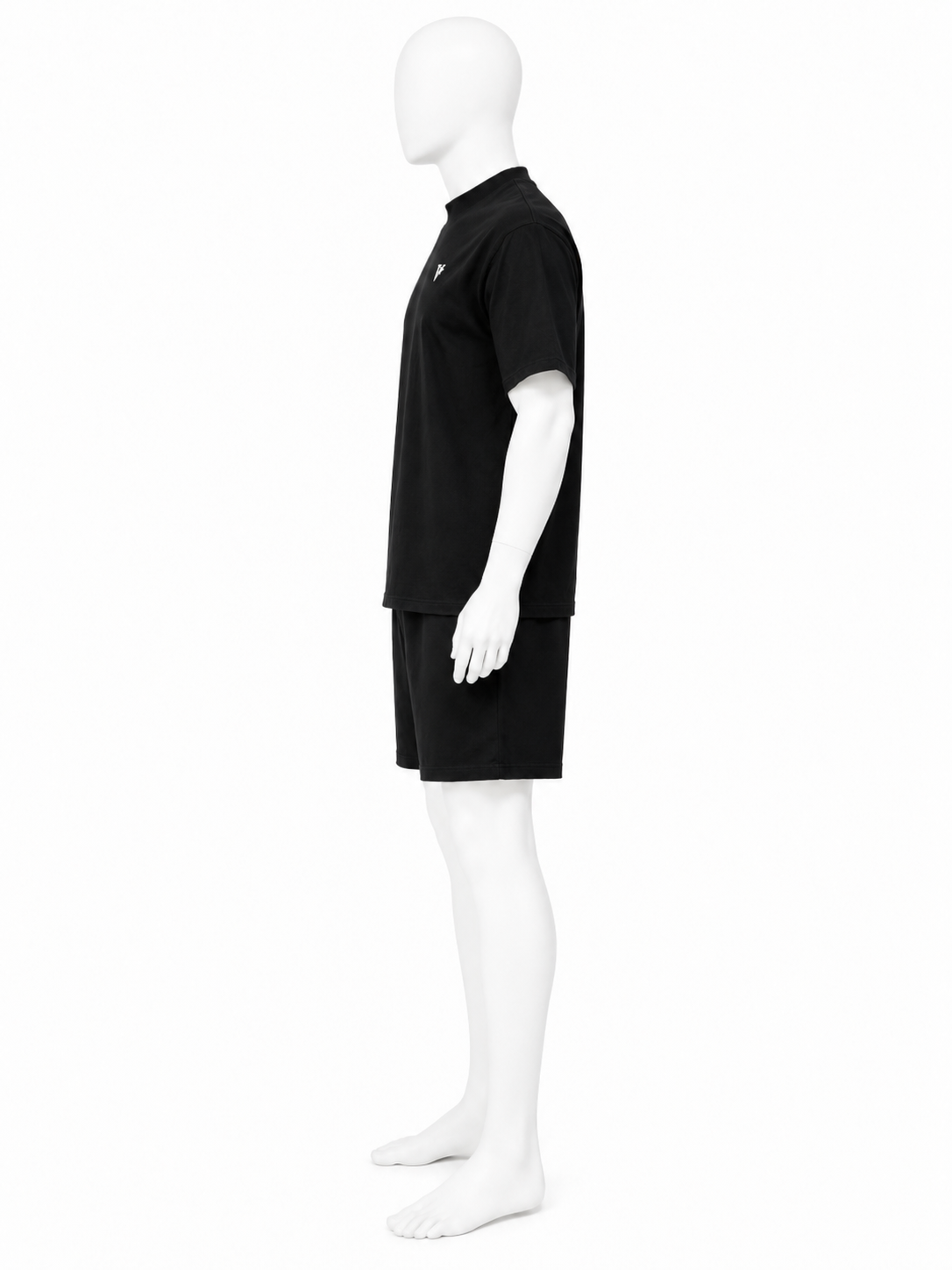 Minimalist Black T-Shirt & Shorts Set