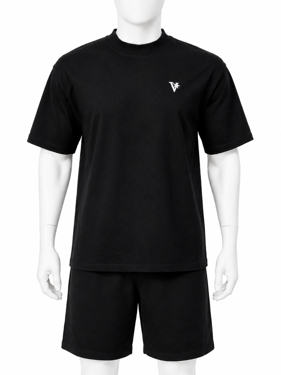 Minimalist Black T-Shirt & Shorts Set