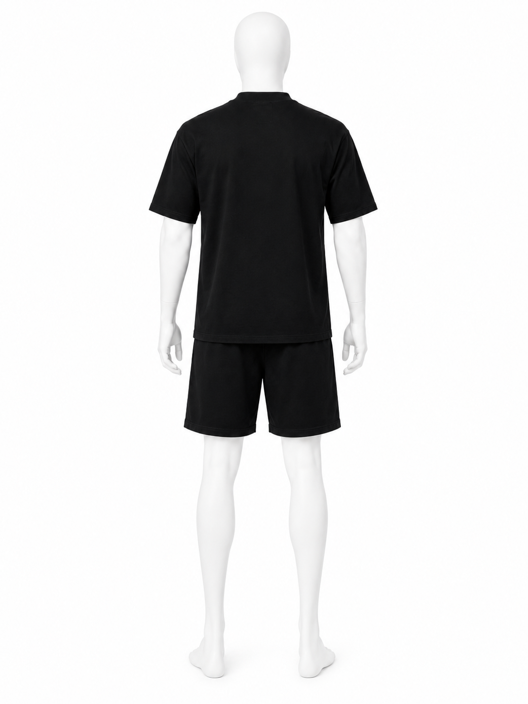 Minimalist Black T-Shirt & Shorts Set