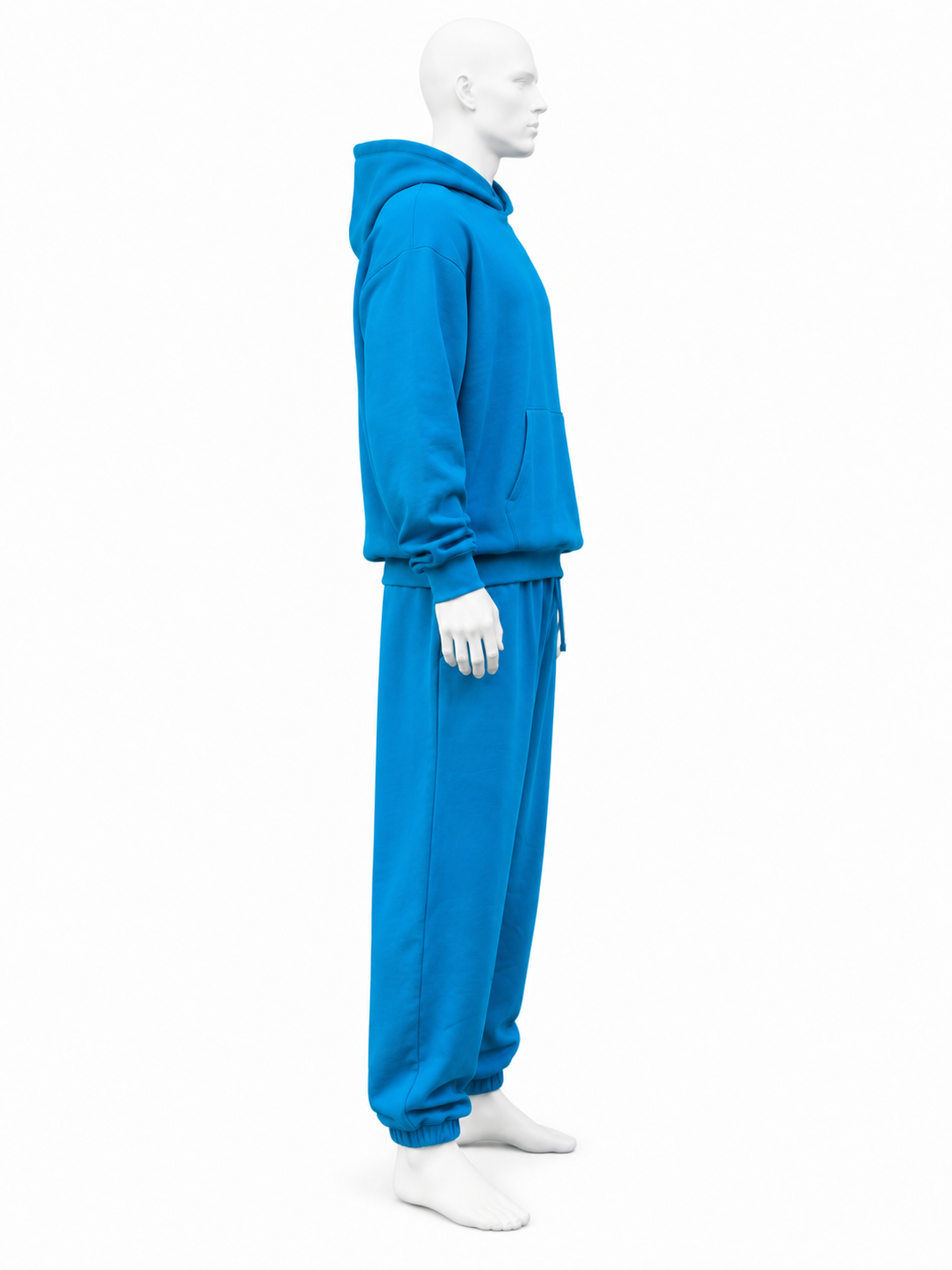 Oversized Blue Hoodie Jogger Set