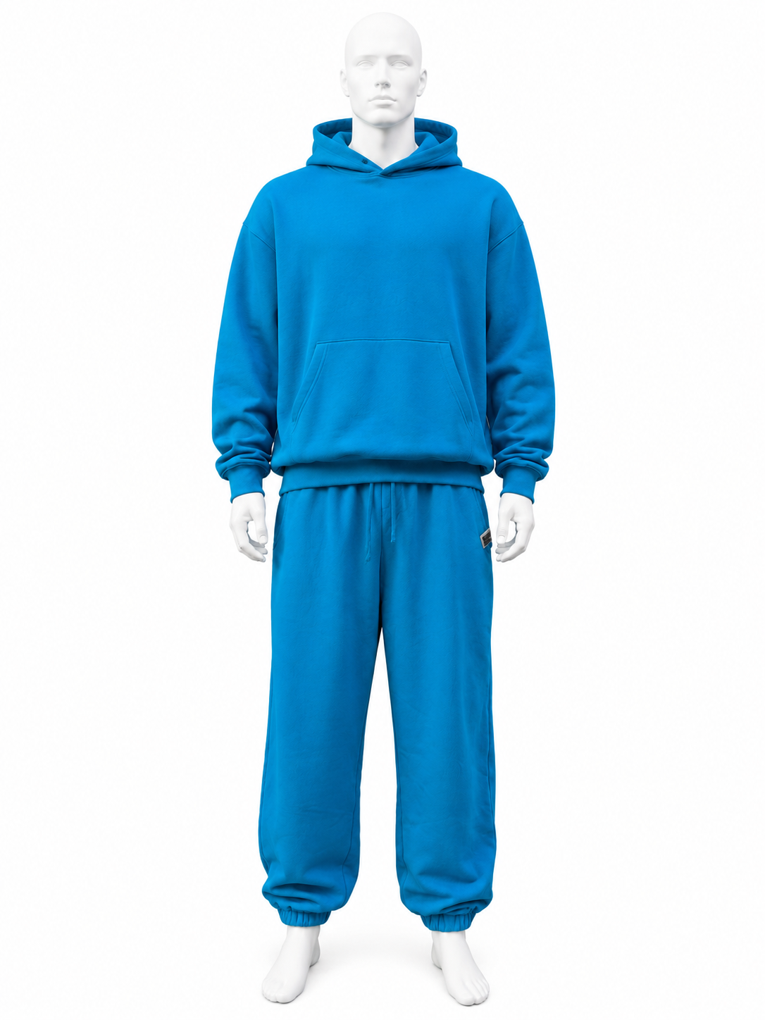 Oversized Blue Hoodie Jogger Set