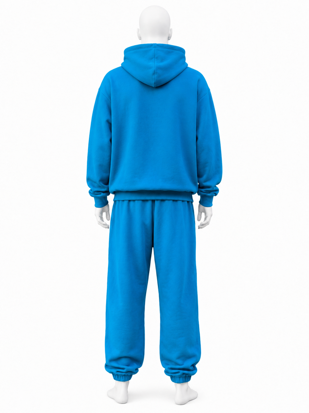 Oversized Blue Hoodie Jogger Set