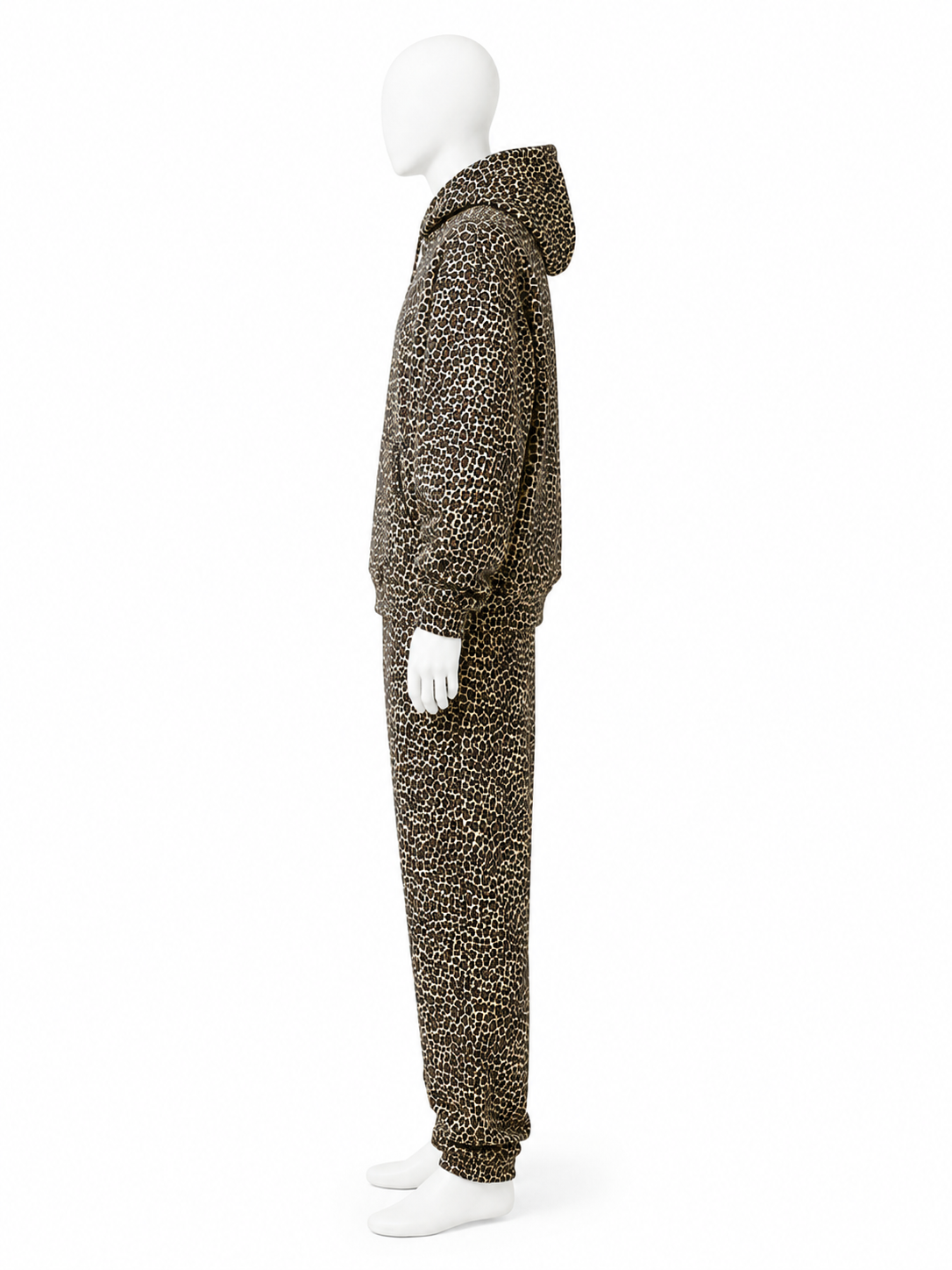 Leopard Print Hooded Sweat Sets