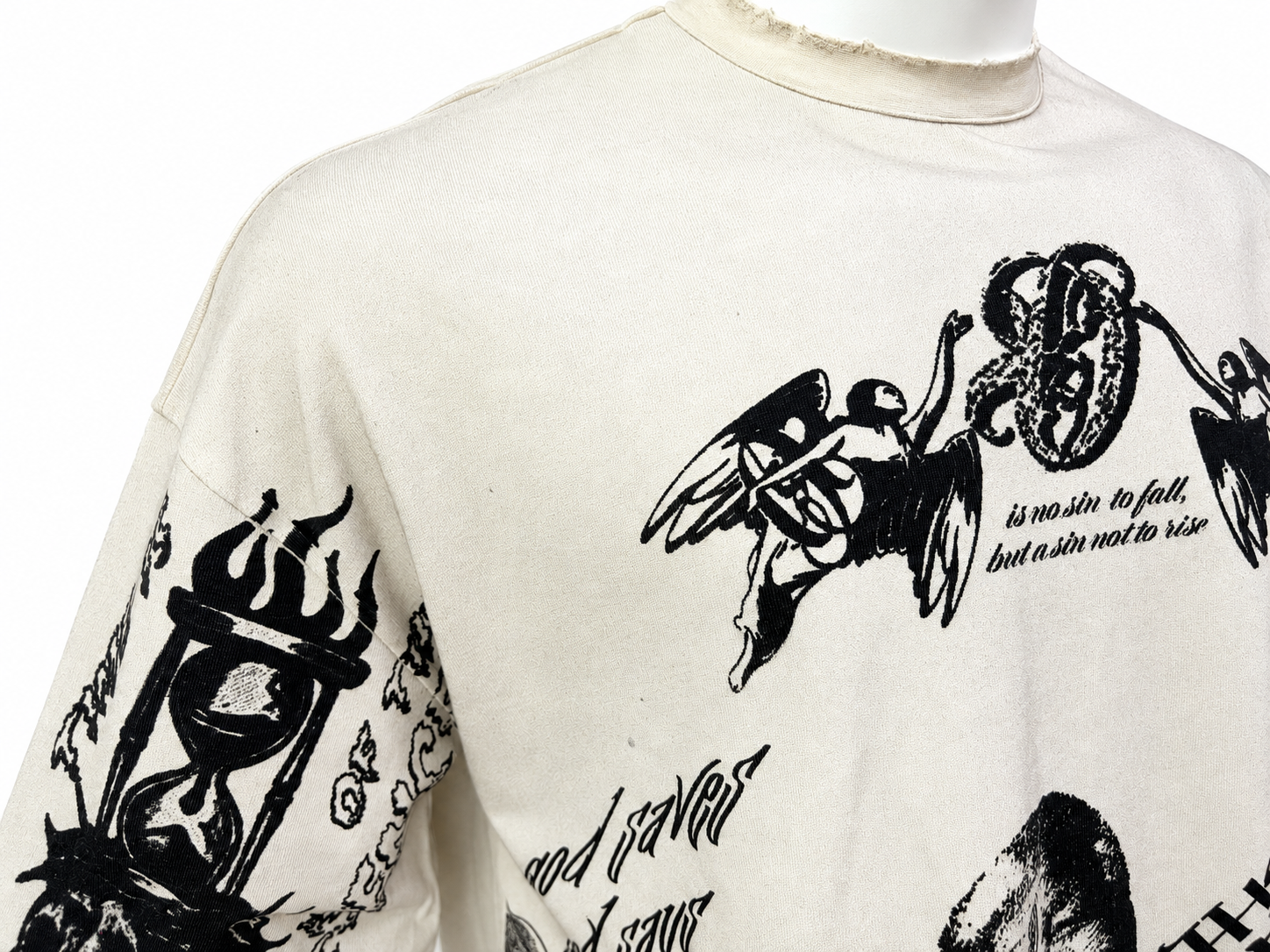 Vintage-Wash All-Over Graphic T-Shirt