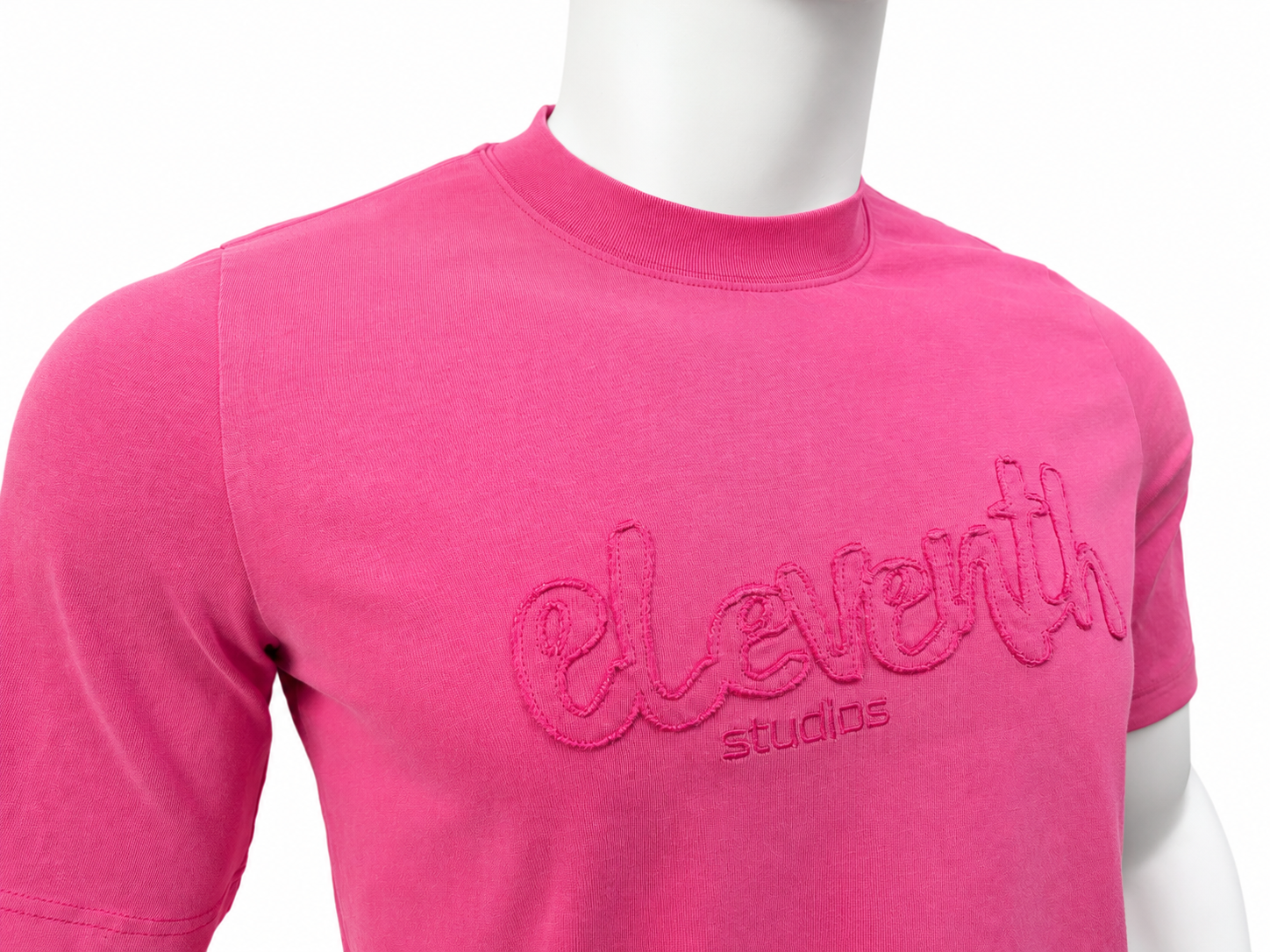 Vintage-Wash Appliqué Embroidery T-Shirt