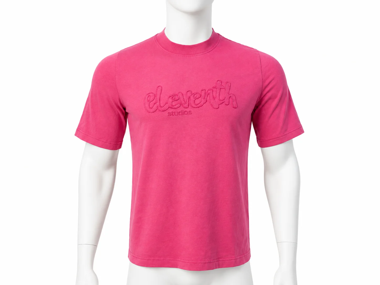 Vintage-Wash Appliqué Embroidery T-Shirt