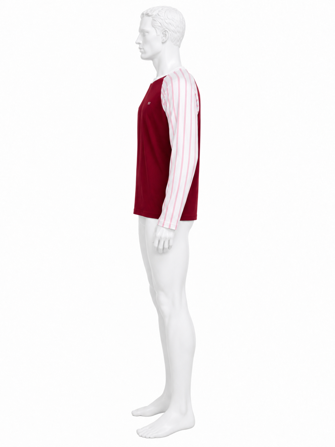 Red Striped Raglan Long-Sleeve T-Shirt