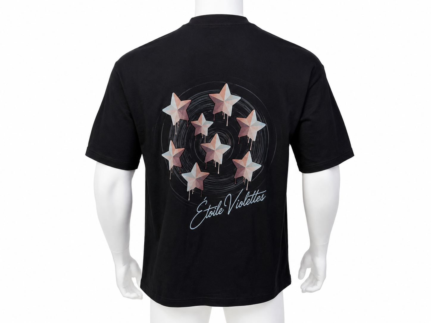 Oversized Star Graphic Embroidered T-Shirt
