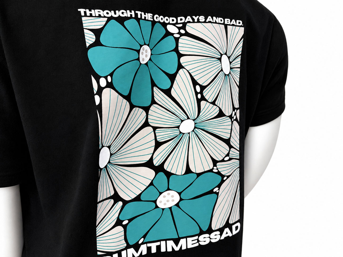 Oversized Back Graphic Print T-Shirt