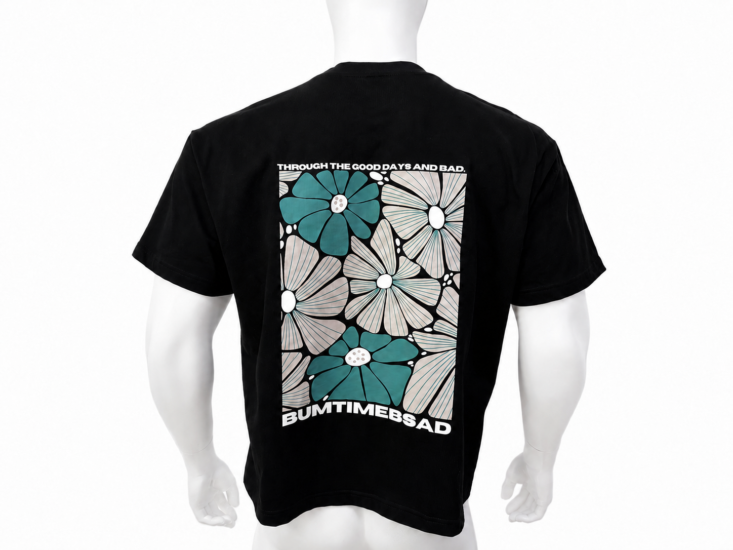 Oversized Back Graphic Print T-Shirt