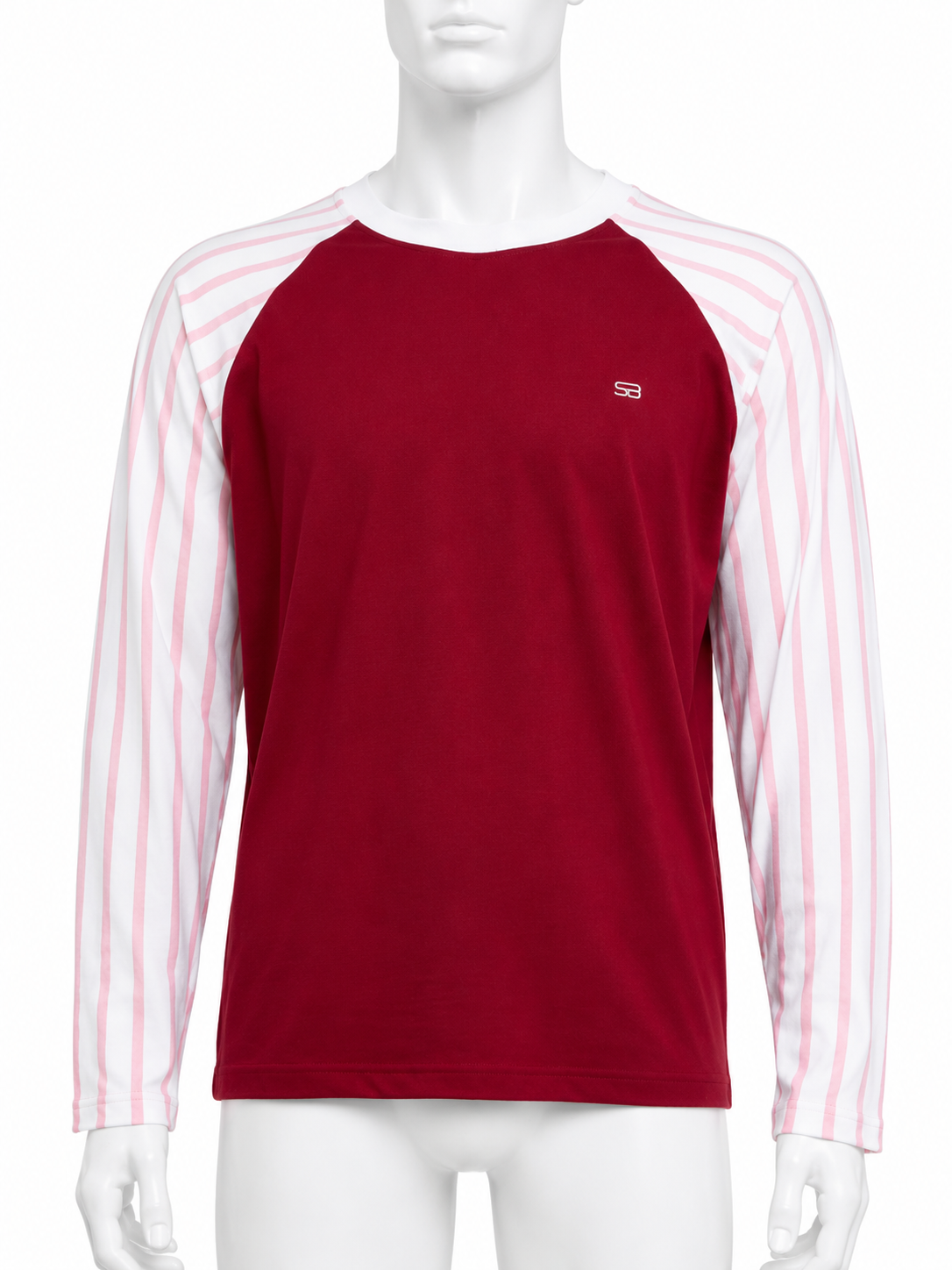 Red Striped Raglan Long-Sleeve T-Shirt