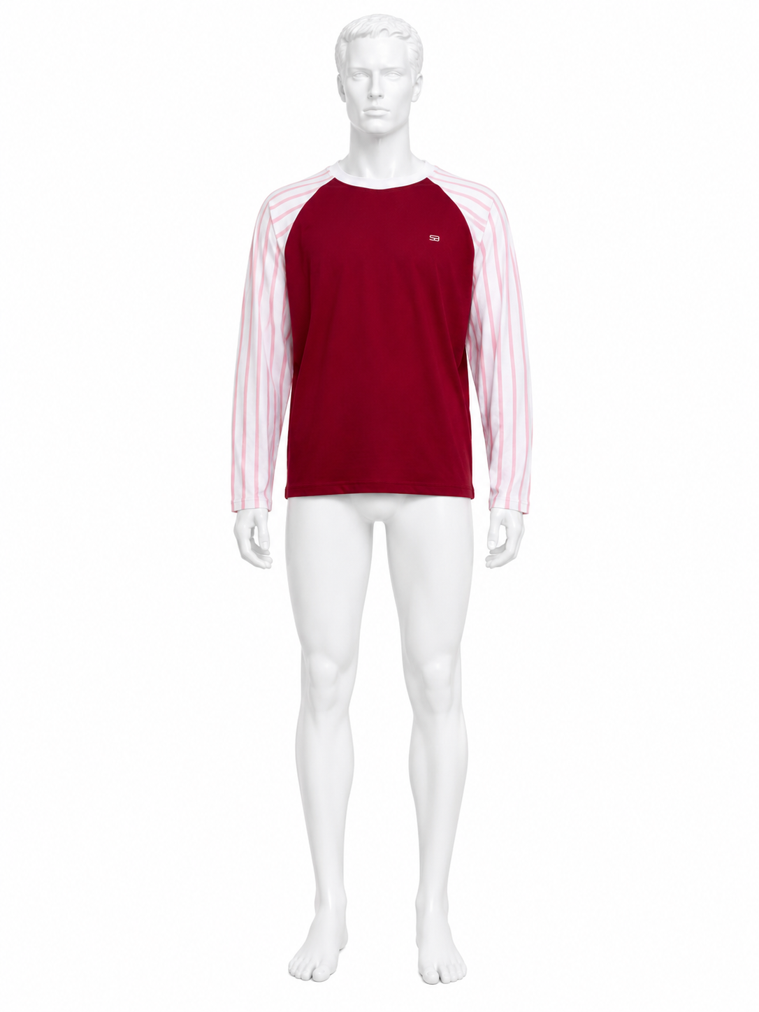 Red Striped Raglan Long-Sleeve T-Shirt