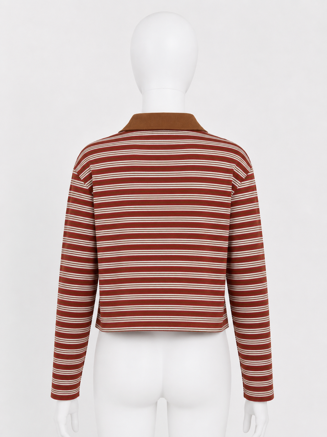 Women’s Striped Long Sleeve Polo Shirt